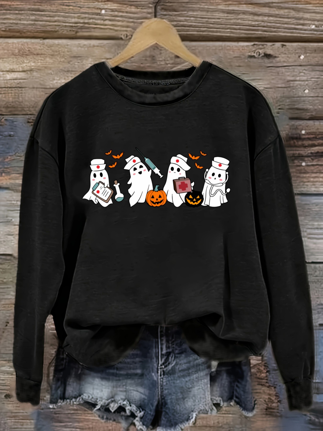 Winter Clothing Usa - 여성용 캐주얼 긴소매 크루넥 티셔츠, 귀여운