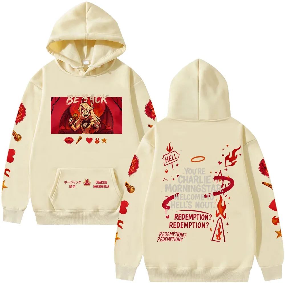Hazbin Hotel 오버사이즈 유니섹스 스트리트웨어 - Winter Clothing Gift Ideas 리뷰 및 가격