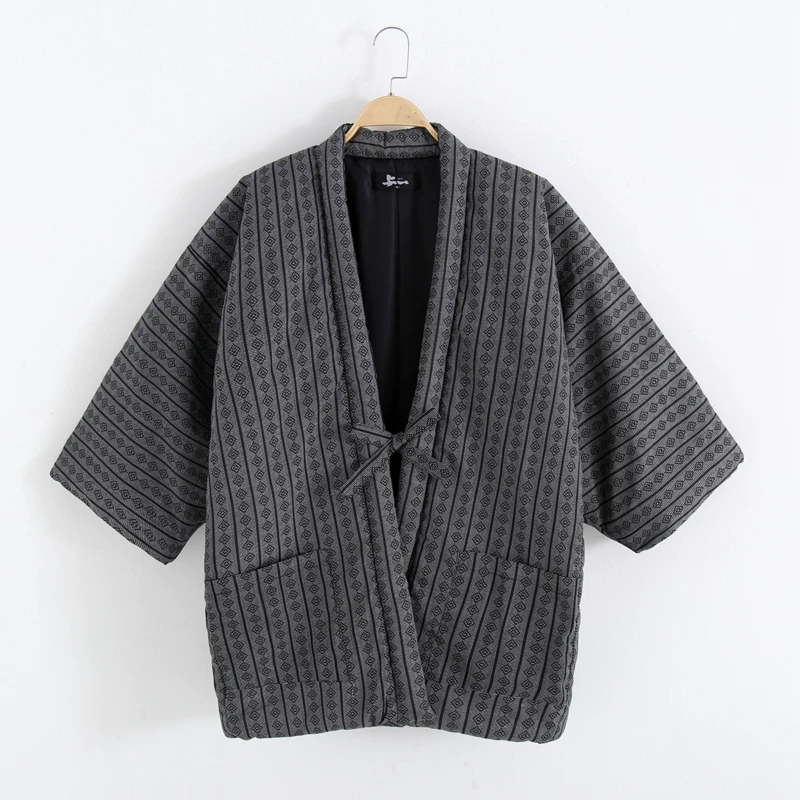 남성용 새로운 하텐 자켓 전통 일본 카디건 코트 사무라 - Traditional Winter Japanese Clothing 리뷰 및 가격