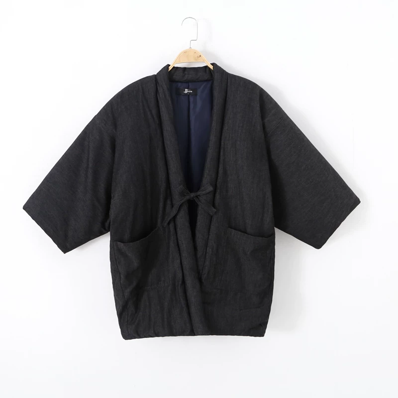 남성용 새로운 하텐 자켓 전통 일본 카디건 코트 사무라 - Traditional Winter Japanese Clothing 리뷰 및 가격