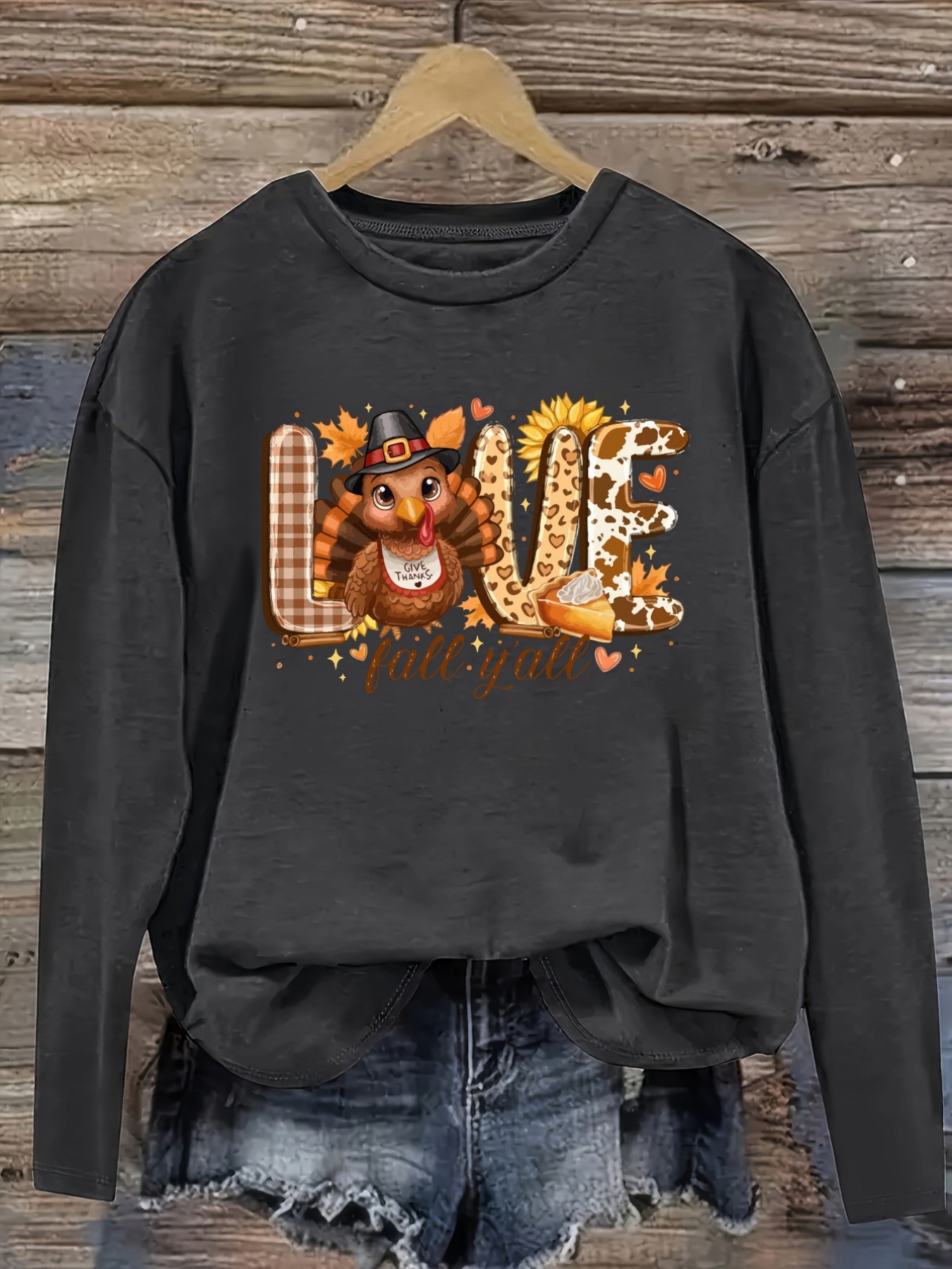 여성 캐주얼 긴소매 크루넥 티셔츠, 러브 폴 야올 터키 - Winter Clothing Usa 리뷰 및 가격