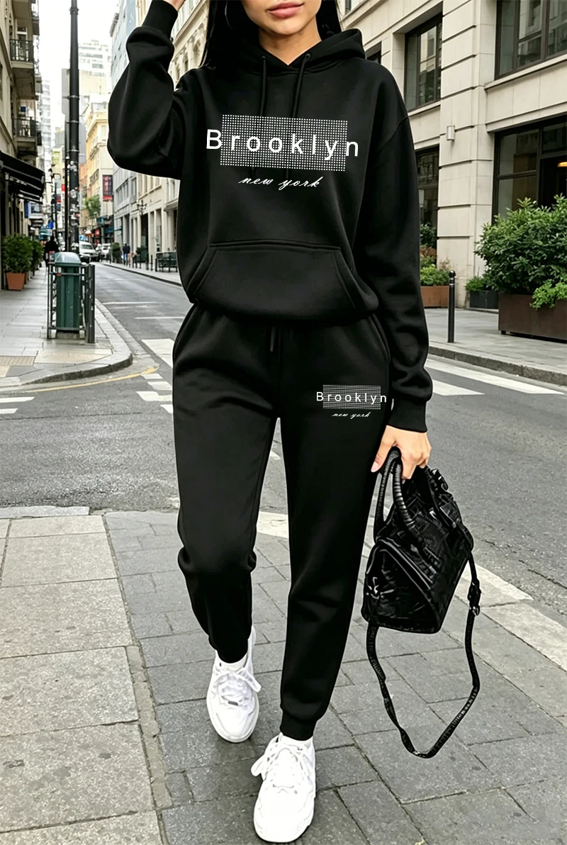 여성 트레이닝복 프린팅 캐주얼 후드티 스웨트셔츠 야외  - Winter Clothing Usa 리뷰 및 가격