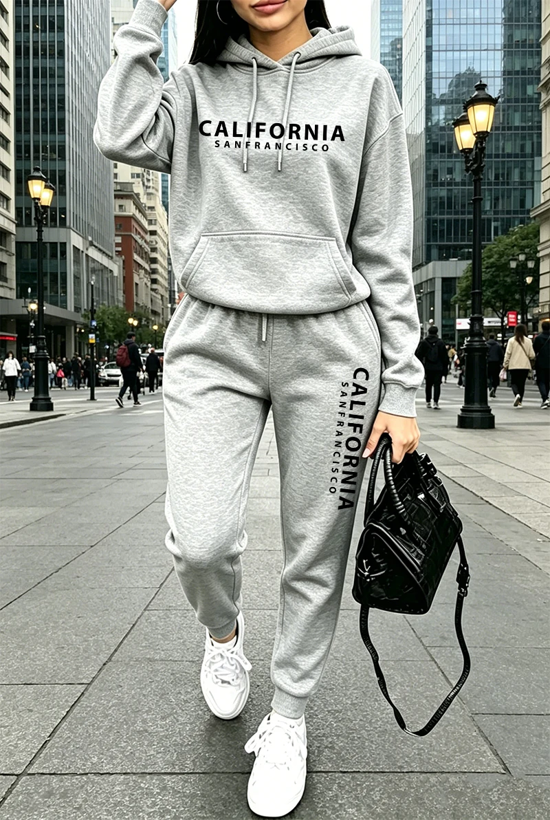 고품질 여성 트레이닝복 프린팅 캐주얼 후드티 스웨트셔츠 - Winter Clothing Usa 리뷰 및 가격