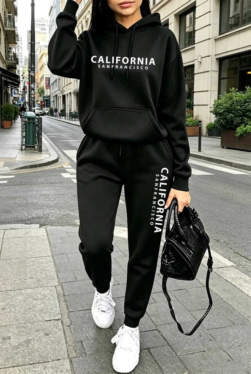 고품질 여성 트레이닝복 프린팅 캐주얼 후드티 스웨트셔츠 - Winter Clothing Usa 리뷰 및 가격