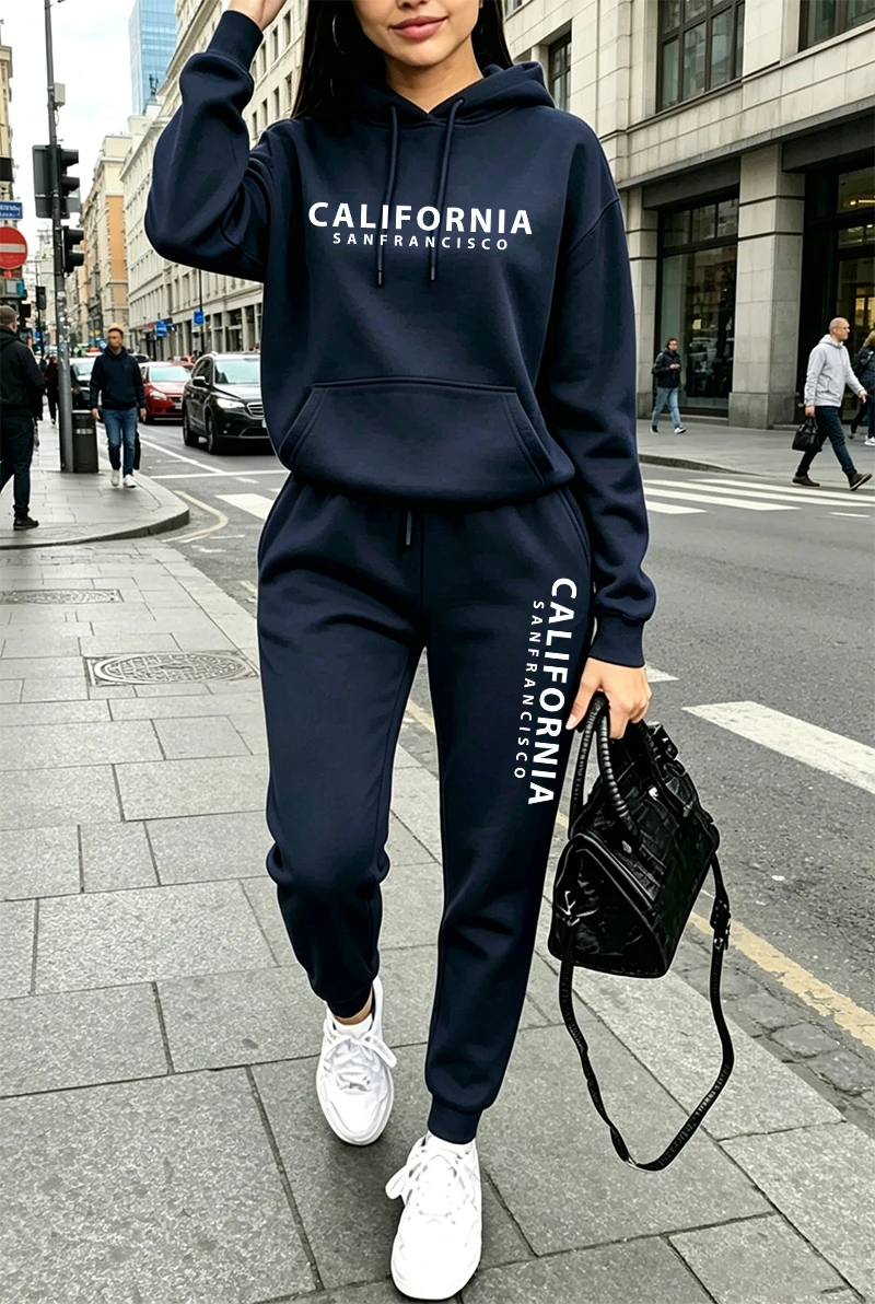 고품질 여성 트레이닝복 프린팅 캐주얼 후드티 스웨트셔츠 - Winter Clothing Usa 리뷰 및 가격