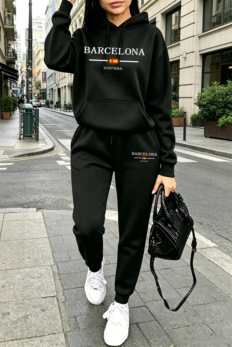 여성 패션 트레이닝복 프린팅 캐주얼 후드티 스웨트셔츠  - Winter Clothing Usa 리뷰 및 가격