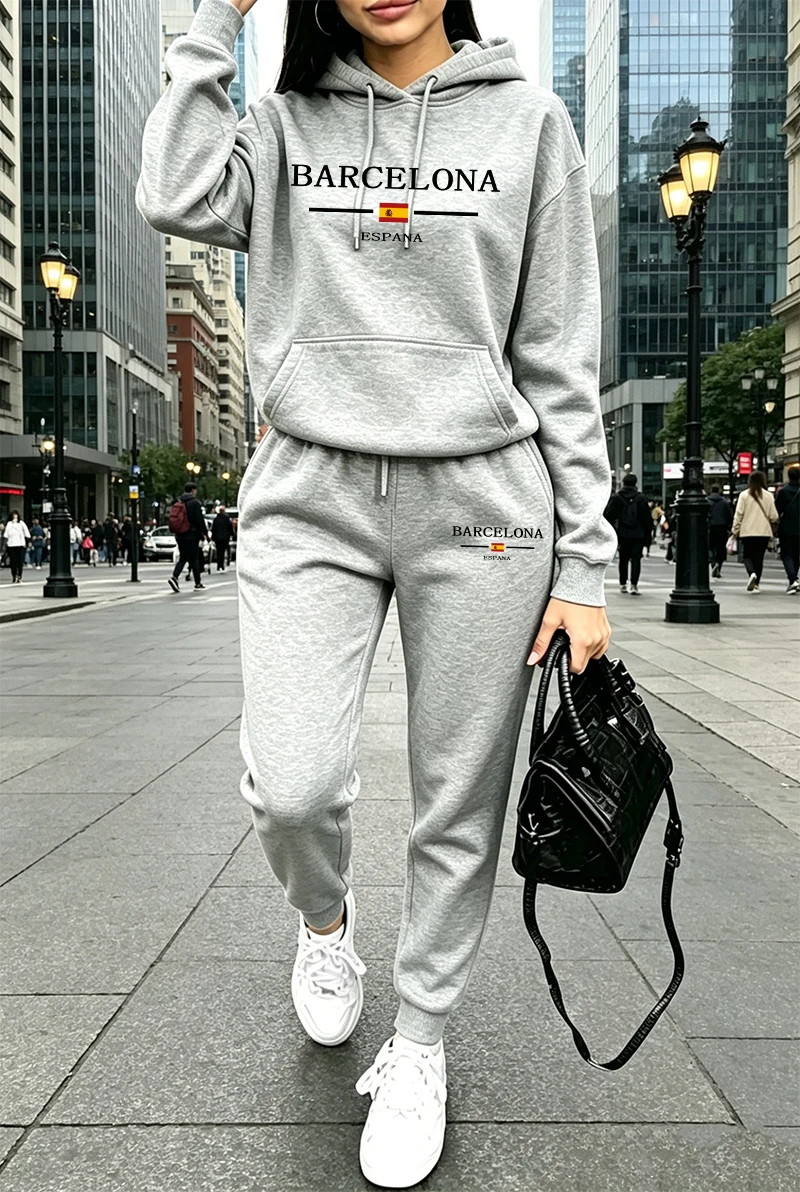 여성 패션 트레이닝복 프린팅 캐주얼 후드티 스웨트셔츠  - Winter Clothing Usa 리뷰 및 가격